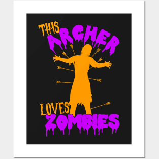 This Archer Loves Zombies - Archer Costume Halloween graphic Posters and Art